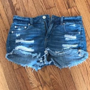 American eagle size 0 denim shorts